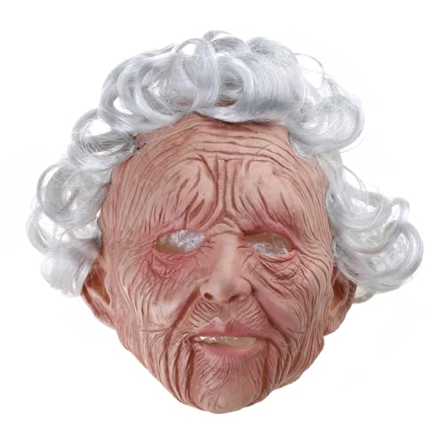 COSSIKA Laterne Lampe Ältere Maske Voll für Kopf Maske Perücke Opa/Oma Gesichtsmaske Party Supplies Accs Cosplay Requisiten Halloween für H von COSSIKA