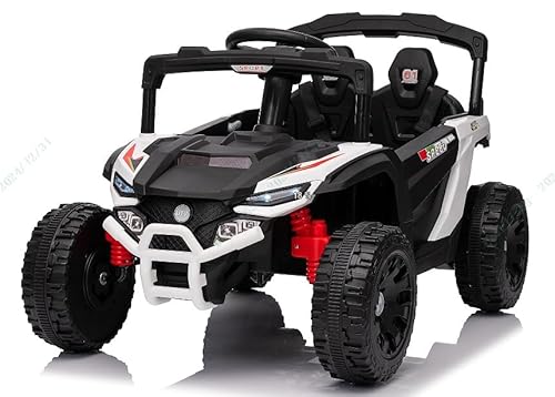 COSTWAY 12V Elektroauto Kinder, Elektrischer UTV-Truck mit Fernbedienung, 3 Geschwindigkeiten, LED-Lichter, Musik, Hupe & Federung, Kinderauto Kinderfahrzeug für Jungen & Mädchen ab 3 Jahren (Weiß) COSTWAY 12V Elektroauto Kinder, Elektrischer UTV-Truck mit Fernbedienung, 3 Geschwindigkeiten, LED-Lichter, Musik, Hupe & Federung, Kinderauto Kinderfahrzeug für Jungen & Mädchen ab 3 Jahren (Weiß) von COSTWAY