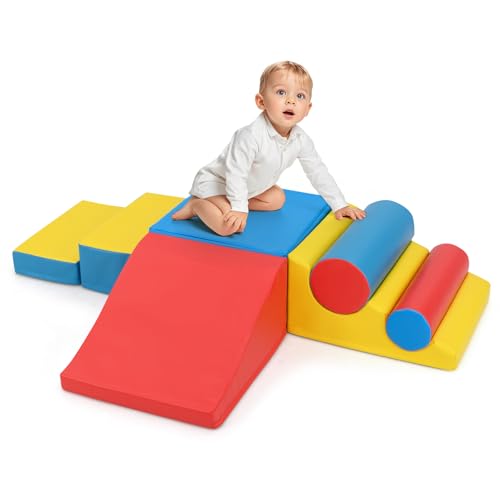 COSTWAY 7 TLG. Schaumstoffbausteine, Softbausteine zum Klettern & Toben, Riesenbausteine aus Schaumstoff, Großbausteine XXL Indoor für Kinder, Bunt COSTWAY 7 TLG. Schaumstoffbausteine, Softbausteine zum Klettern & Toben, Riesenbausteine aus Schaumstoff, Großbausteine XXL Indoor für Kinder, Bunt von COSTWAY