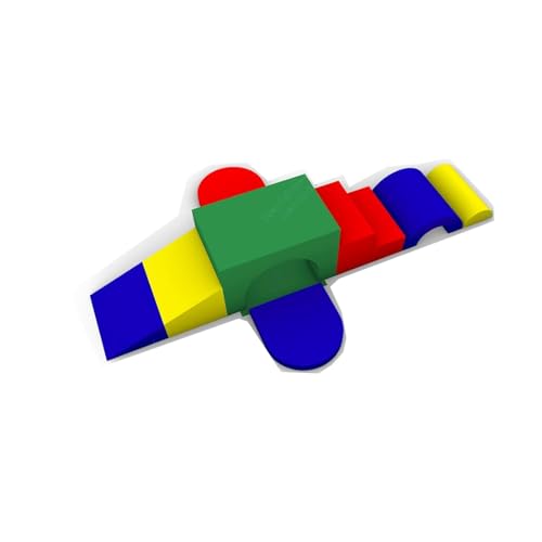 COSTWAY 7 teilige Schaumstoffbausteine, Softbausteine aus PU zum Krabbeln, Klettern & Rutschen, Riesenbausteine aus Schamstoff, Großbausteine XXL Indoor für Kinder ab 1 Jahr (Grün) von COSTWAY
