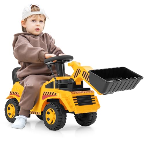 COSTWAY Bagger zum aufsitzen, Sitzbagger mit Verstellbarer Schaufel & Stauraum unter Sitz, Kinderbagger mit Motorsound & Kippschutz, Sandkasten Aufsitzbagger für Kinder ab 1 Jahr COSTWAY Bagger zum aufsitzen, Sitzbagger mit Verstellbarer Schaufel & Stauraum unter Sitz, Kinderbagger mit Motorsound & Kippschutz, Sandkasten Aufsitzbagger für Kinder ab 1 Jahr von COSTWAY