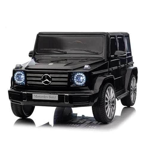 COSTWAY Elektroauto für Kinder, Mercedes Benz G500, Kinderauto Elektro mit Fernsteuerung Hupe Musik LED-Lichtern, Kinderfahrzeug mit Schaukelfunktion, Elektrofahrzeug für Kinder ab 3 Jahren(Schwarz) von COSTWAY