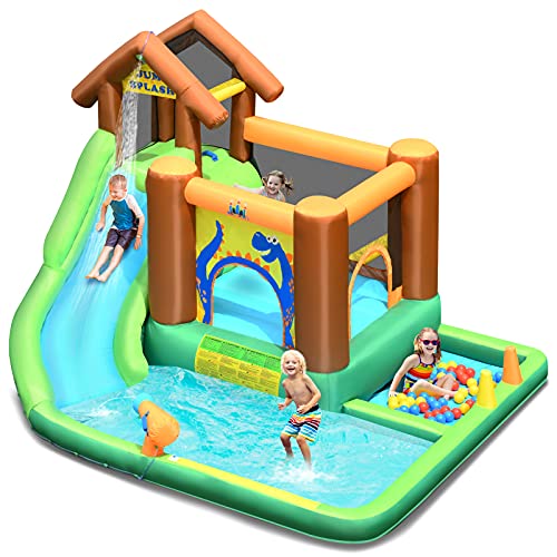 COSTWAY Hüpfburg Wasserrutsche Spielpool Aufblasbare, Wasserspielcenter mit Rutsche, Wasserpark aufblasbar, Planschbecken 368x303x230cm COSTWAY Hüpfburg Wasserrutsche Spielpool Aufblasbare, Wasserspielcenter mit Rutsche, Wasserpark aufblasbar, Planschbecken 368x303x230cm von COSTWAY