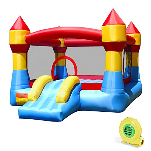 COSTWAY Hüpfburg mit Gebläse, Rutsche und großem Sprungbereich, Kinder Springburg für Indoor & Outdoor, inkl. Tragetasche, Reparaturset, 370 x 280 x 230 cm COSTWAY Hüpfburg mit Gebläse, Rutsche und großem Sprungbereich, Kinder Springburg für Indoor & Outdoor, inkl. Tragetasche, Reparaturset, 370 x 280 x 230 cm von COSTWAY