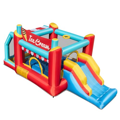 COSTWAY Hüpfburg mit Rutsche, Basketballkorb, Ringwurfspiel & Bällebad, für Indoor und Outdoor, inkl. Tragetasche, Reparaturset, 474 x 224 x 201 cm COSTWAY Hüpfburg mit Rutsche, Basketballkorb, Ringwurfspiel & Bällebad, für Indoor und Outdoor, inkl. Tragetasche, Reparaturset, 474 x 224 x 201 cm von COSTWAY