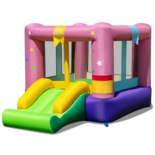 COSTWAY Hüpfburg mit Rutsche, Sprungbereich & Basketballkorb, für Indoor und Outdoor, inkl. Tragetasche, Reparaturset, 240 x 174 x 143 cm COSTWAY Hüpfburg mit Rutsche, Sprungbereich & Basketballkorb, für Indoor und Outdoor, inkl. Tragetasche, Reparaturset, 240 x 174 x 143 cm von COSTWAY