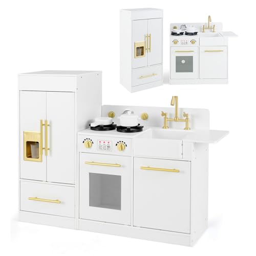 COSTWAY Kinderküche mit Kühlschrank, Spielküche Holz mit Herd & Spüle & Spülmaschine, Spielzeugküche inkl. Zubehör, Holzküche für Kinder ab 3 Jahren COSTWAY Kinderküche mit Kühlschrank, Spielküche Holz mit Herd & Spüle & Spülmaschine, Spielzeugküche inkl. Zubehör, Holzküche für Kinder ab 3 Jahren von COSTWAY