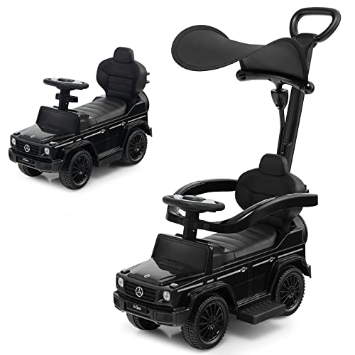 COSTWAY Mercedes Benz Rutschauto, 3 in 1 Rutscher Auto mit Sonnendach & Stauraum & abnehmbaren Schutzbügel & Schiebestange, Rutschfahrzeug mit Motorsound & Hupe, für Kinder ab 1 Jahr (Schwarz) COSTWAY Mercedes Benz Rutschauto, 3 in 1 Rutscher Auto mit Sonnendach & Stauraum & abnehmbaren Schutzbügel & Schiebestange, Rutschfahrzeug mit Motorsound & Hupe, für Kinder ab 1 Jahr (Schwarz) von COSTWAY
