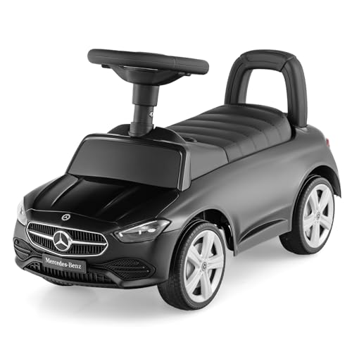 COSTWAY Mercedes-Benz Rutschauto, Rutschfahrzeug mit Stauraum unter dem Sitz, Schiebauto mit Hupe & Motorsound, Rutscher Auto für Kinder ab 1 Jahr (Schwarz) von COSTWAY