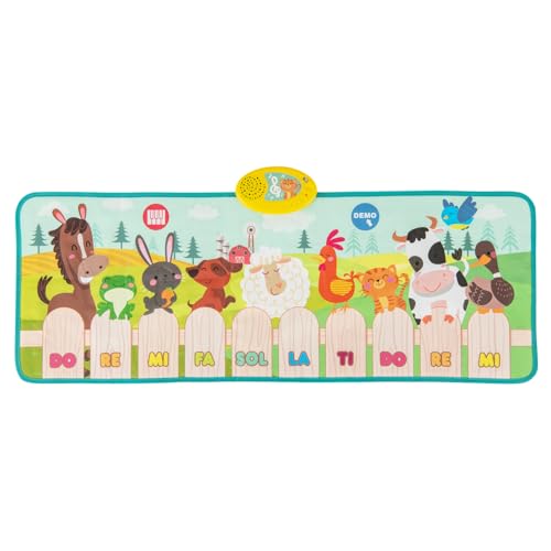 COSTWAY Musikmatte Kinder, Klaviermatte mit 10 Tierstimmen & 10 Klavierton, Keyboard Tanzmatte mit 10 Lieder, Baby Spielzeug Geschenk für Jungen und Mädchen ab 1 Jahr von COSTWAY
