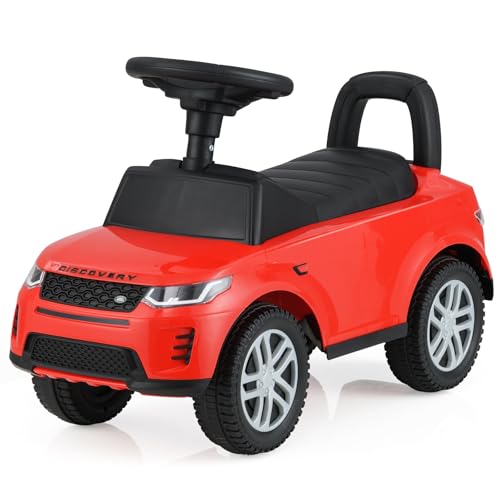 COSTWAY Rutschauto ab 1 Jahr, Rutschfahrzeug mit Stauraum unter Sitz, Rutscher Kinderauto mit Hupe & Motorsound, Schiebauto Spielzeugauto für Jungen und Mädchen (Rot) von COSTWAY