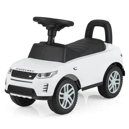 COSTWAY Rutschauto ab 1 Jahr, Rutschfahrzeug mit Stauraum unter Sitz, Rutscher Kinderauto mit Hupe & Motorsound, Schiebauto Spielzeugauto für Jungen und Mädchen (Weiß) von COSTWAY