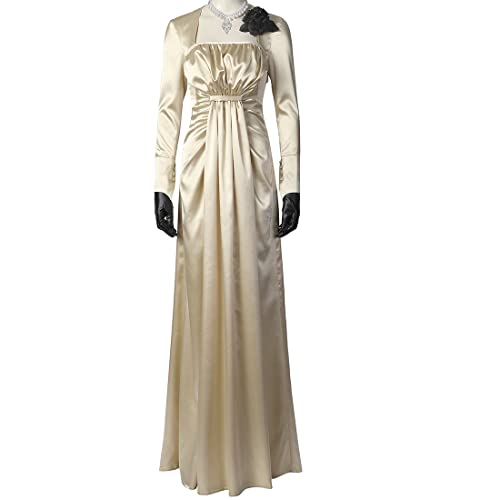 COSUNION Alcina Dimitrescu-Kostüm für Damen, ResidentEvil-Kostüm, Outfit, Halloween, Alcina-Kostüm, Kleid (Stil 1, XL) von COSUNION