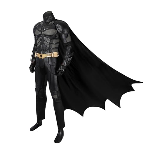 COSUNION Bruce Wayne Herren-Kostüm, Outfit mit Umhang, Halloween-Kostüm, Overall (Stil 1, M) von COSUNION