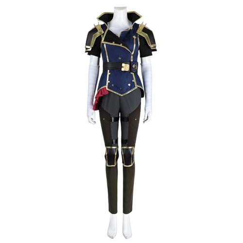 COSUNION Damen-Kostüm mit Hut, Vi-Kostüm, Mantel, Halloween-Vi-Kostüm (Stil 1, XXL) von COSUNION