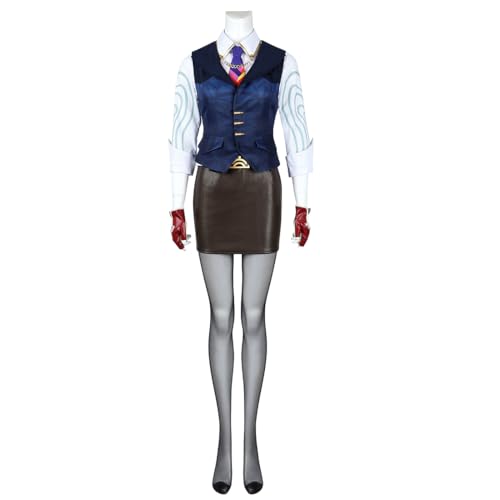 COSUNION Damenkostüm, komplettes Set mit Zubehör, Halloween-Kammer-Kostüm, Outfit (Stil 1, XL) von COSUNION