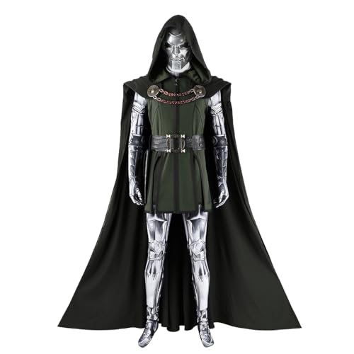 COSUNION Doom-Kostüm für Herren, Outfit mit Umhang, Halloween-Doom-Kostüm, Anzug (Stil 1, L) von COSUNION