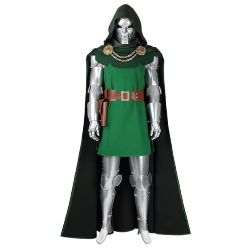 COSUNION Doom-Kostüm für Herren, Outfit mit Umhangmaske, Halloween-Doom-Kostüm (Stil 1, M) von COSUNION