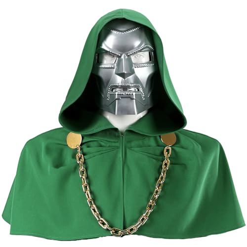 COSUNION Doom-Kostüm für Herren, Schal mit Maske, Halloween, Victor von Doom Kostüm (Stil 1, L) von COSUNION