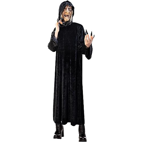 COSUNION Hexenkostüm für Damen, Hexenmaske, böse Königin, Kostüm, Kleid, Halloween (STTYLE1, M) von COSUNION