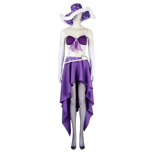 COSUNION Nico Robin Kostüm mit Hut für Damen, Nico Robin Kostüm, Halloween, Nico Robin Kostüm, Outfit (komplettes Set, XXL) von COSUNION