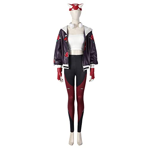 COSUNION OW2 Kiriko Cosplay-Kostüm für Damen, Kiriko-Kostüm, Jacke, Halloween, Kiriko-Kostüm (komplettes Set, S) von COSUNION