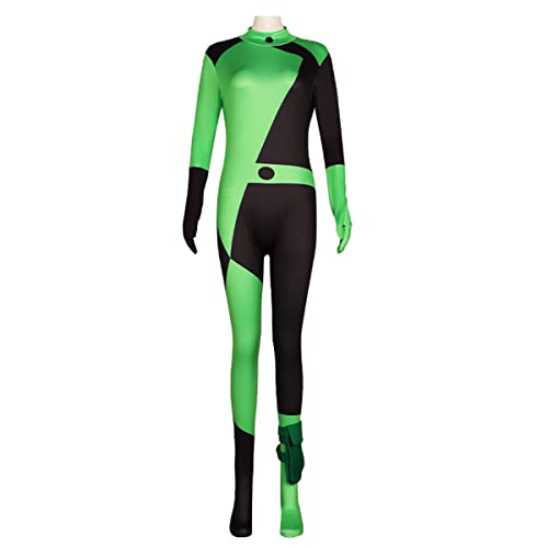 COSUNION Shego-Kostüm für Damen, Kim-Kostüm, Kinder, Shego-Overall, Halloween, Shego-Body (Stil 1, XS) von COSUNION