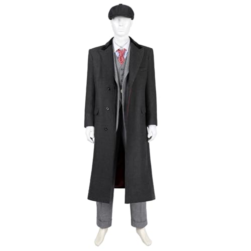 COSUNION Tommy Shelby Herren-Kostüm, Outfit mit Hut, Halloween-Kostüm, Tommy Shelby, Stil 1, Größe XXL COSUNION Tommy Shelby Herren-Kostüm, Outfit mit Hut, Halloween-Kostüm, Tommy Shelby, Stil 1, Größe XXL von COSUNION