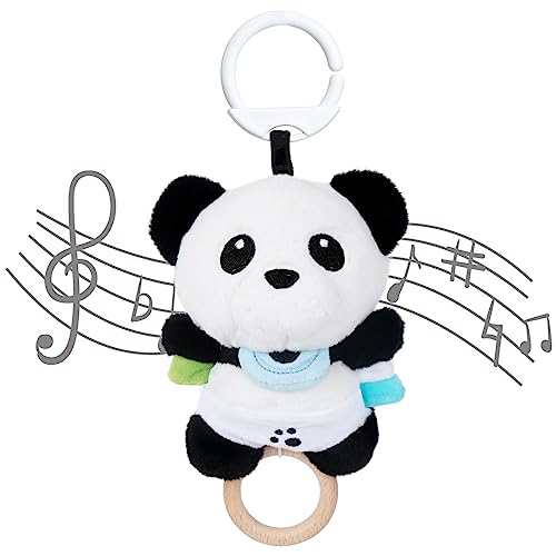 COTTONBEBE Panda Kuscheltier Baby mit Musik, Spieluhr Baby Kinderwagen Spielzeug 0+ Monate, Plüschtier Musikspielzeug für Mädchen Junge, Musikalische Babyspielzeug Stofftier, Baby Geschenk, 15cm von COTTONBEBE