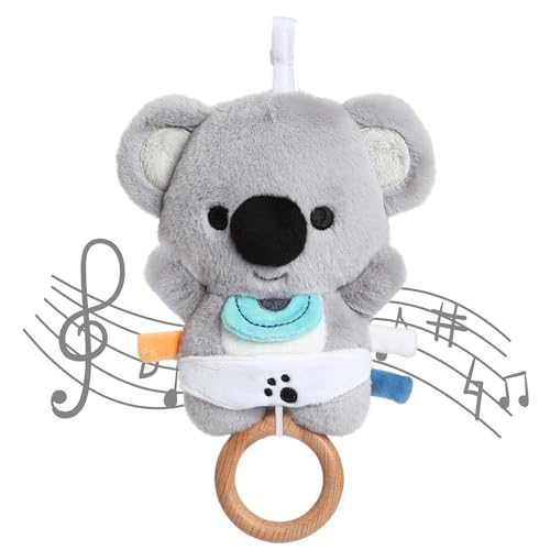 COTTONBEBE Spieluhr Baby Einschlafhilfe, Koala Plüschtier Spielzeug mit weiche Wiegenlied für 0+ Monaten Mädchen Junge, Perfektes Baby Geschenk von COTTONBEBE