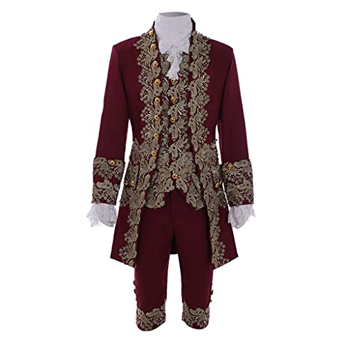 Viktorianisches Kostüm Herren Rokoko Kostüm Anzug Jacke Weste Prinz Cosplay Halloween von COUCOU Age