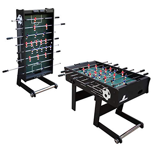 COUGAR Scorpion Kick Tischkicker | Kickertisch in Schwarz klappbar | Fußballtisch inkl. 2 Bälle & Punktezähler | Indoor Tischfußball für Kinder & Erwachsene | Maße 122x61x80 cm. von COUGAR