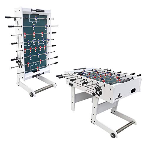 COUGAR Scorpion Kick Tischkicker | Kickertisch in Weiß klappbar | Fußballtisch inkl. 2 Bälle & Punktezähler | Indoor Tischfußball für Kinder & Erwachsene | Maße 122x61x80 cm von COUGAR