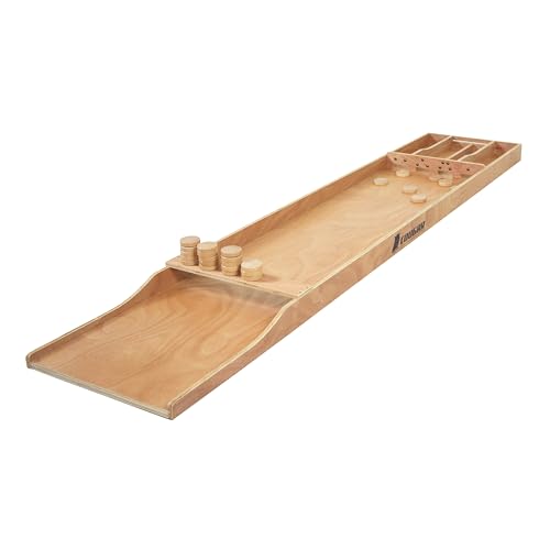COUGAR Shuffleboard-Spiel Classic Turnier, Holz | Shuffleboard 200 x 40 cm, 30 Shuffleboard-Scheiben | Klassisches Spiel für die ganze Familie | Wettkampfgröße- COUGAR Shuffleboard-Spiel Classic Turnier, Holz | Shuffleboard 200 x 40 cm, 30 Shuffleboard-Scheiben | Klassisches Spiel für die ganze Familie | Wettkampfgröße- von COUGAR