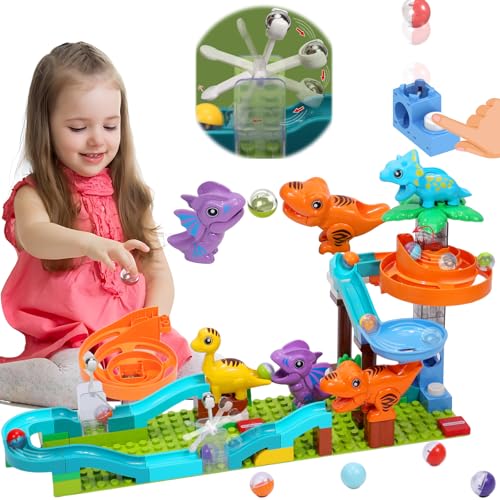 Dinosaurier Kugelbahn Bausteine:3 4 5 6 7 8 Jahre alte Jungen Mädchen STEM Marmor Bausteine Labyrinthspiel Vorschule Montessori Spielzeug Geschenkset für Kinder - Kompatibel mit großen Marken Dinosaurier Kugelbahn Bausteine:3 4 5 6 7 8 Jahre alte Jungen Mädchen STEM Marmor Bausteine Labyrinthspiel Vorschule Montessori Spielzeug Geschenkset für Kinder - Kompatibel mit großen Marken von COUOMOXA