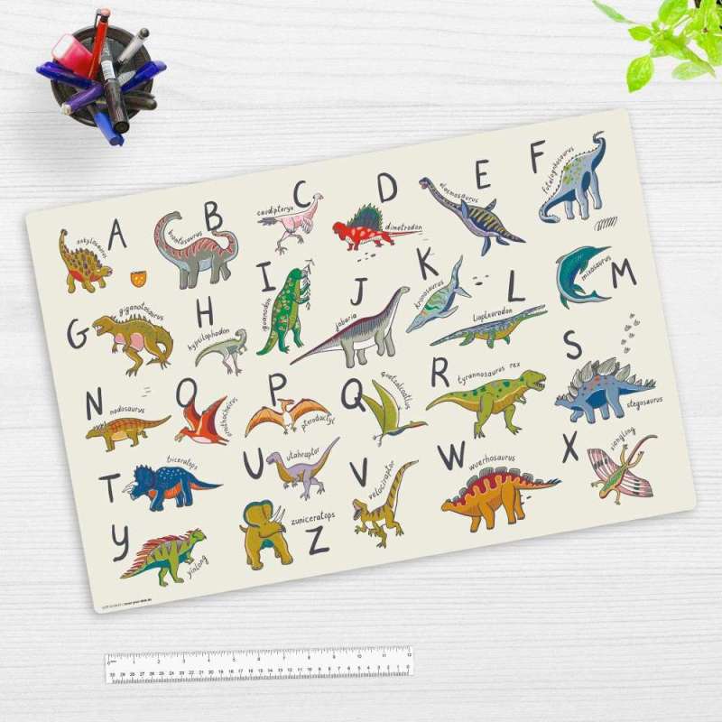 COVER-YOUR-DESK Schreibtischunterlage 60 x 40 cm, Themenwelten Dinosaurier, coveryourdesk Designs Dinosaurier ABC COVER-YOUR-DESK Schreibtischunterlage 60 x 40 cm, Themenwelten Dinosaurier, coveryourdesk Designs Dinosaurier ABC von COVER-YOUR-DESK