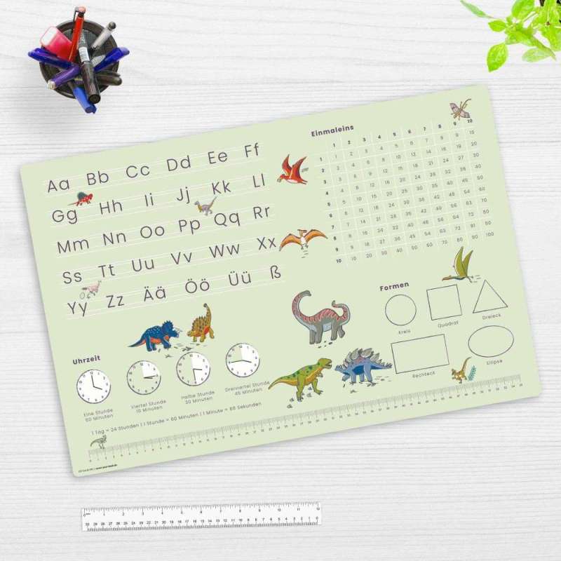 COVER-YOUR-DESK Schreibtischunterlage 60 x 40 cm, Themenwelten Dinosaurier, coveryourdesk Designs Dinosaurier ABC2 COVER-YOUR-DESK Schreibtischunterlage 60 x 40 cm, Themenwelten Dinosaurier, coveryourdesk Designs Dinosaurier ABC2 von COVER-YOUR-DESK