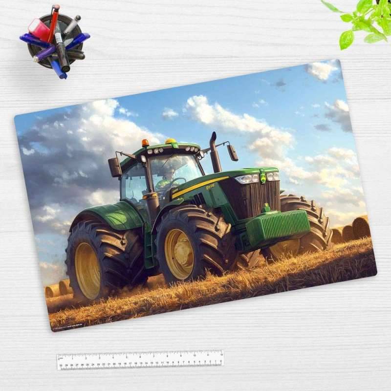 COVER-YOUR-DESK Schreibtischunterlage 60 x 40 cm, Themenwelten Fahrzeuge, coveryourdesk Designs Traktor Landwirtschaft von COVER-YOUR-DESK