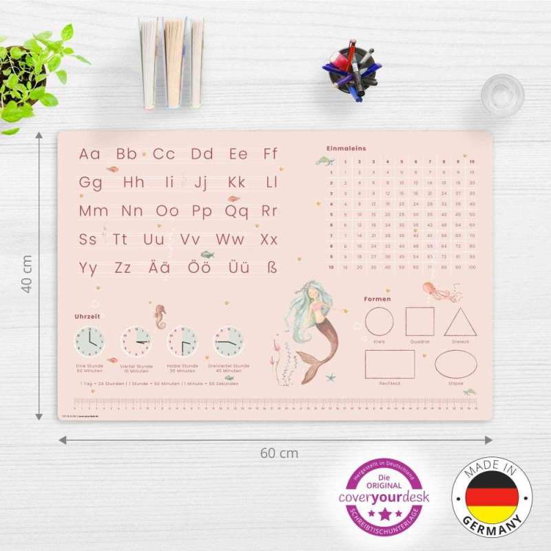 COVER-YOUR-DESK Schreibtischunterlage 60 x 40 cm, Themenwelten Meerjungfrauen, coveryourdesk Designs Meerjungfrau Schulanfang COVER-YOUR-DESK Schreibtischunterlage 60 x 40 cm, Themenwelten Meerjungfrauen, coveryourdesk Designs Meerjungfrau Schulanfang von COVER-YOUR-DESK