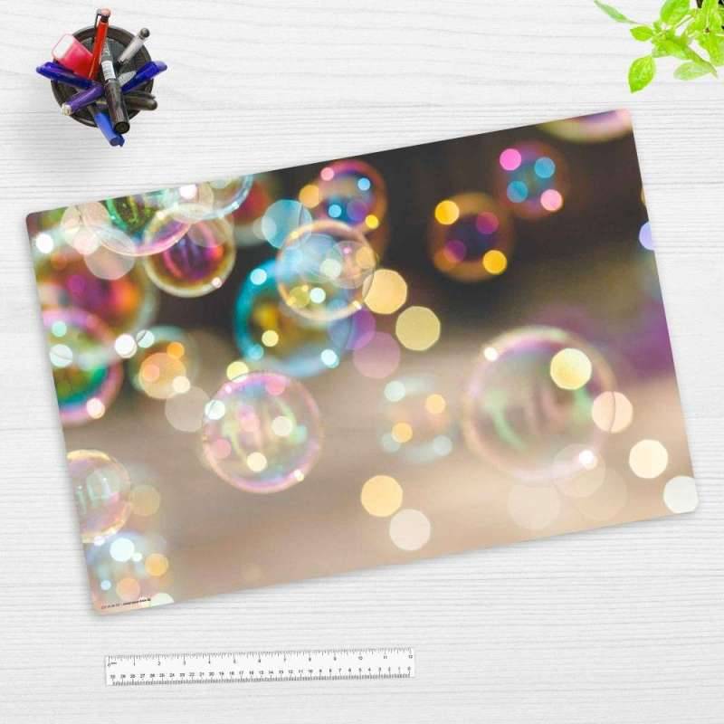 COVER-YOUR-DESK Schreibtischunterlage 60 x 40 cm, Themenwelten Natur, coveryourdesk Designs Schimmernde Seifenblasen von COVER-YOUR-DESK