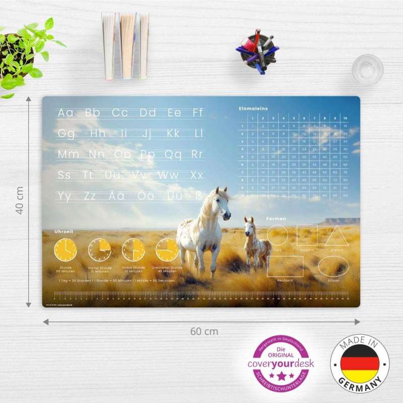 COVER-YOUR-DESK Schreibtischunterlage 60 x 40 cm, Themenwelten Pferde, coveryourdesk Designs Pferde ABC COVER-YOUR-DESK Schreibtischunterlage 60 x 40 cm, Themenwelten Pferde, coveryourdesk Designs Pferde ABC von COVER-YOUR-DESK