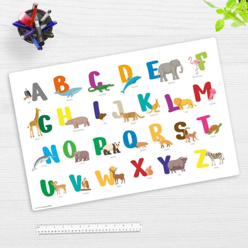 COVER-YOUR-DESK Schreibtischunterlage 60 x 40 cm, Themenwelten Tiere, coveryourdesk Designs ABC mit Tieren COVER-YOUR-DESK Schreibtischunterlage 60 x 40 cm, Themenwelten Tiere, coveryourdesk Designs ABC mit Tieren von COVER-YOUR-DESK