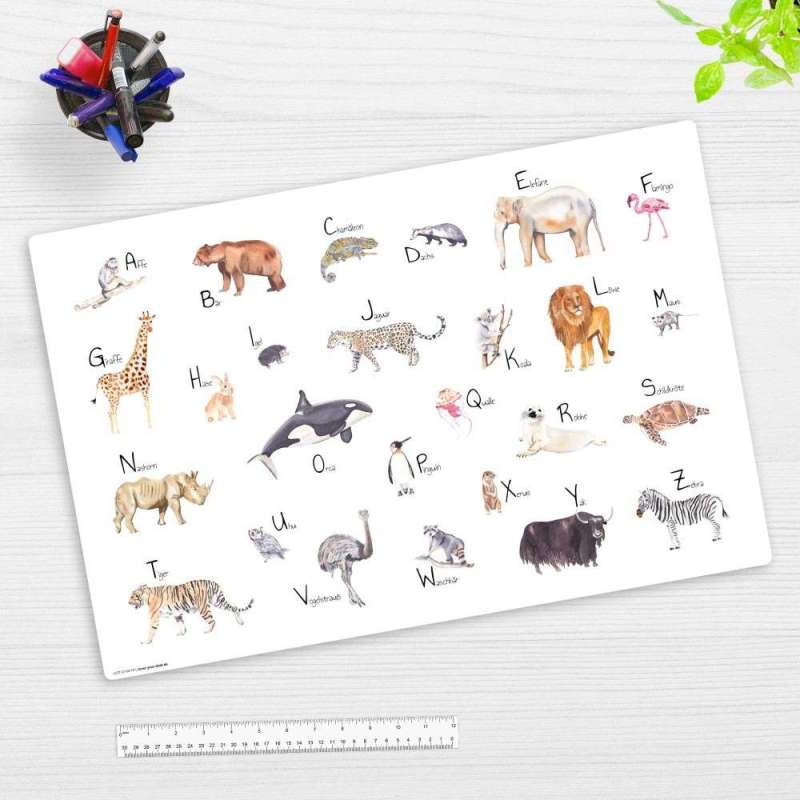COVER-YOUR-DESK Schreibtischunterlage 60 x 40 cm, Themenwelten Tiere, coveryourdesk Designs Tier ABC COVER-YOUR-DESK Schreibtischunterlage 60 x 40 cm, Themenwelten Tiere, coveryourdesk Designs Tier ABC von COVER-YOUR-DESK