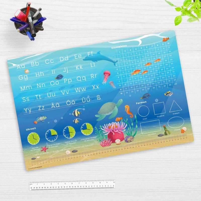 COVER-YOUR-DESK Schreibtischunterlage 60 x 40 cm, Themenwelten Unterwasserwelt, coveryourdesk Designs Unterwasserwelt ABC COVER-YOUR-DESK Schreibtischunterlage 60 x 40 cm, Themenwelten Unterwasserwelt, coveryourdesk Designs Unterwasserwelt ABC von COVER-YOUR-DESK