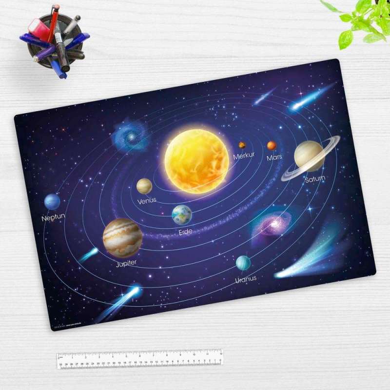 COVER-YOUR-DESK Schreibtischunterlage 60 x 40 cm, Themenwelten Weltraum, coveryourdesk Designs Unser Sonnensystem II COVER-YOUR-DESK Schreibtischunterlage 60 x 40 cm, Themenwelten Weltraum, coveryourdesk Designs Unser Sonnensystem II von COVER-YOUR-DESK