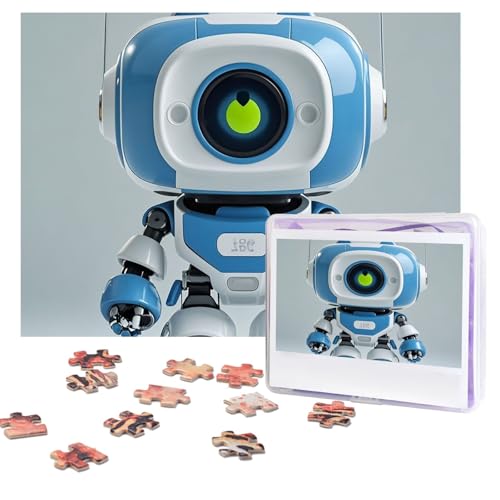 Linienroboter-Puzzle, 500 Teile, personalisiertes Puzzle mit Aufbewahrungstasche, Foto-Puzzle für Erwachsene, anspruchsvolles Bilderpuzzle für Männer und Frauen, Heimdekoration (52 x 38 cm) von COWMGHLDFL