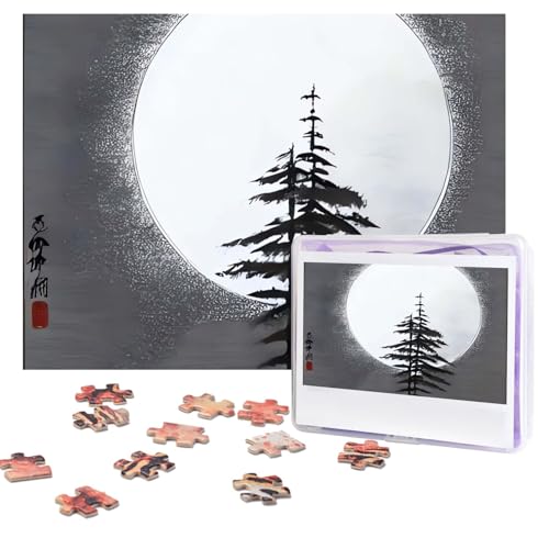 Mond-Kiefer-Puzzle, 500 Teile, personalisiertes Puzzle mit Aufbewahrungstasche, Foto-Puzzle für Erwachsene, anspruchsvolles Bilderpuzzle für Männer und Frauen, Heimdekoration (52 x 38 cm) von COWMGHLDFL