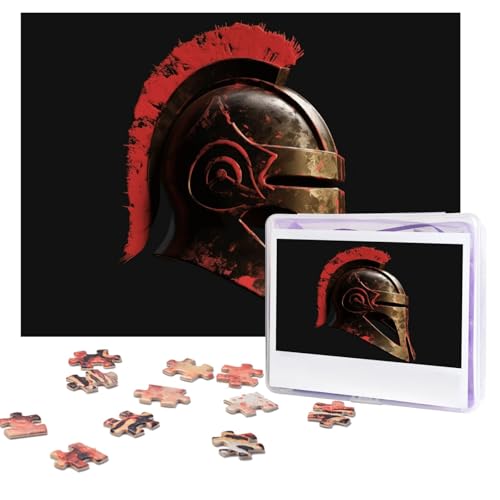 Spartanischer Krieger-Helm-Puzzle, 500 Teile, personalisiertes Puzzle mit Aufbewahrungstasche, Foto-Puzzle für Erwachsene, herausforderndes Bilder-Puzzle für Männer und Frauen, Heimdekoration (52 x 38 Spartanischer Krieger-Helm-Puzzle, 500 Teile, personalisiertes Puzzle mit Aufbewahrungstasche, Foto-Puzzle für Erwachsene, herausforderndes Bilder-Puzzle für Männer und Frauen, Heimdekoration (52 x 38 von COWMGHLDFL