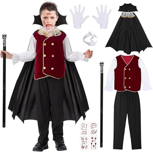 Kostüm Kinder Jungen, Halloween Kostüm für Jungen mit Kostümen, Halloween Kostüm Kinder, Cosplay Kostüm für Halloween und Karneval (L) von COYBTO
