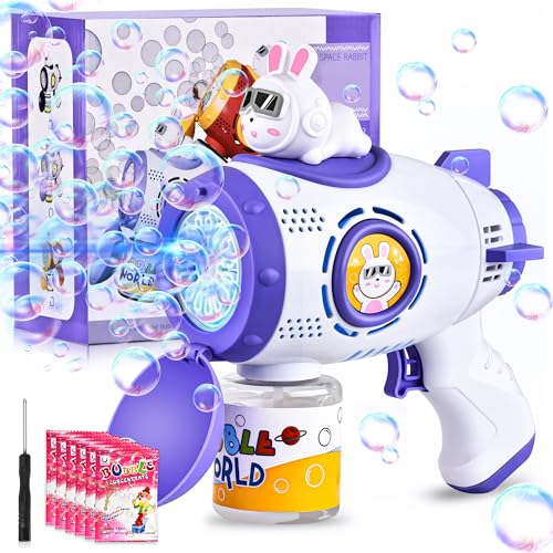 COZCLAM Seifenblasenpistole Kinder, Seifenblasenpistole Hochzeit 10000+ Blasen/Min mit 100ML Seifenblasen Flüssigkeit und 6 Seifenblasenkonzentrat, Pistole Spielzeug für Kinder, Geburtstag, Party COZCLAM Seifenblasenpistole Kinder, Seifenblasenpistole Hochzeit 10000+ Blasen/Min mit 100ML Seifenblasen Flüssigkeit und 6 Seifenblasenkonzentrat, Pistole Spielzeug für Kinder, Geburtstag, Party von Cozclam